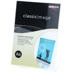 8311407 Acrylic A6 Slanted Display Stand