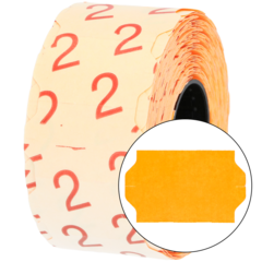 7340002237879 Prisetikett 32x19mm G2 Flour Orange