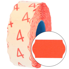 8512126 Prisetikett 22x12mm G4 Fluor röd