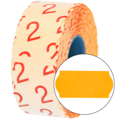 7340002237299 PRISETIKETT 26X12MM ORANSJE G2