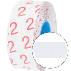 7340002237275 PRISETIKETT 26X12 MM HVIT G2
