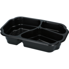 119149884 Duniform 3-Comp Container Black 550+350+200ml