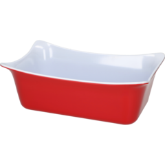 TR3314W-1 Fleur Red/White Crock GN 1/4