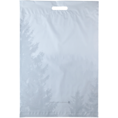 353977 E-handelspåse med handtag Plast 440x510+70+60mm Vit Gran