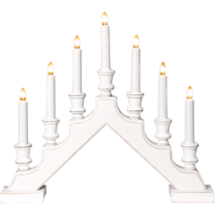 15438 Candle holder Star Trading Sara White 7 candles