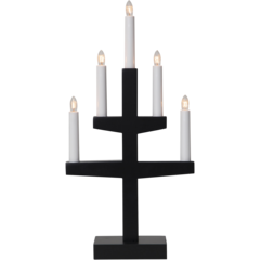 211-02 Candle holder Star Trading Stair Black 5 candles