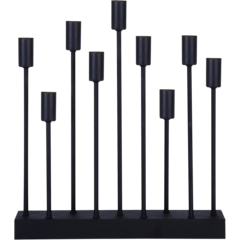 13216 Candle holder Star Trading Pix Black 9 lights