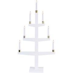 25988 Candle holder Star Trading Halla White 7 candles 90cm