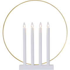 64461 Ljusstake Star Trading Glory Vit