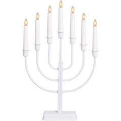 10948 Candle holder Star Trading Kristina White 7 candles