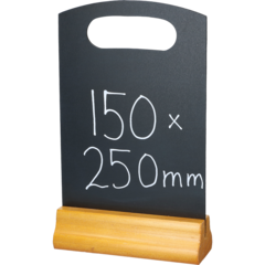18853 Tavleskilt med træfod & håndtag 150x250mm