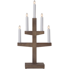 211-07 Candle holder Star Trading Stair Brown 5 candles