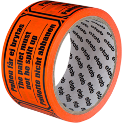ETAB9610 Packtejp 'PALLEN FÅR EJ BRYTAS' etab Fluor Orange 50mm x 33m