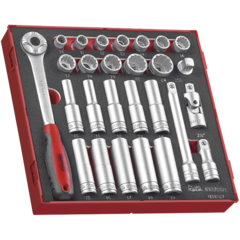 238230106 Hylsnyckelsats 1/2" EVA TED122