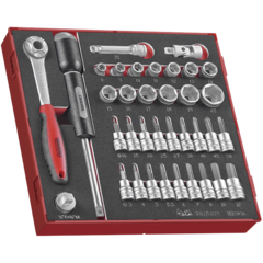 238250104 Hylsnyckelsats 3/8" EVA TED383