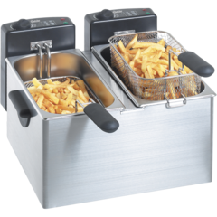 ASKOA165112 Bartscher Mini Fritös Dubbel 2x4L - Bänkmodell