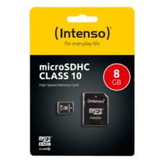 3413460 Minneskort Micro SDHC Intenso 8GB