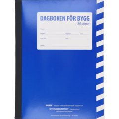 92729800 Byggdagbok Burde 30 dagar Självkopierande A4