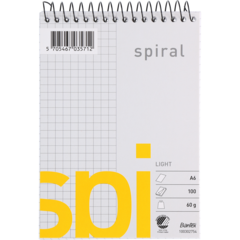 119300 Spiralblock Bantex Spi Rutat A6