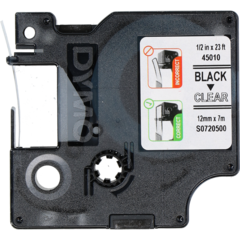 45010 Tape Dymo D1 Sort/Tr.12mm