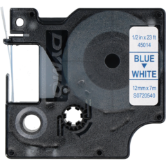 45014 Dymo D1 Merkestrimler Blå/Hvit