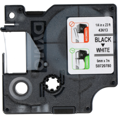 43613 Dymo D1 Merkesnor Sv/Hv 6Mm