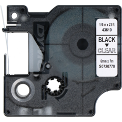 43610 Dymo D1 Merkesett Sv/Tr. 6Mm