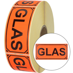 5018328310317 Varningsetikett Glas flour röd