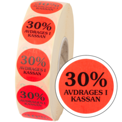 15857 TARRA: 30%AVDRAGES I KASSAN