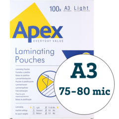 112200 LAMINERINGSLOMME A3 75MIC