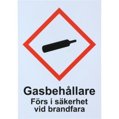 6705404 Skylt Varning Gabehållare A4