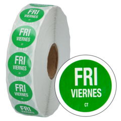 101020511 ETIKETT FRIDAY GREEN DOT 2000