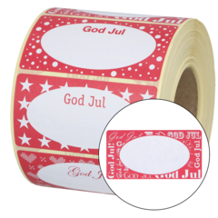 1352 ETIKETT "GOD JUL" PÅ RULL