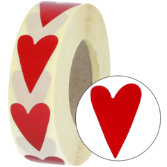 873816 Etikett Hjärta Litet Rött
