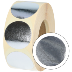 851314 Etikett Rund Silver 35mm