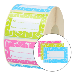 952698 Etikett Grattis Neutral 60x40