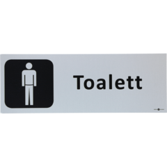 6705300 Skylt Toalett Herr 225x80mm