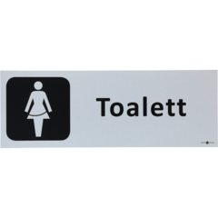 6705301 Skylt Toalett Dam 225x80mm