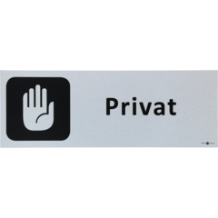 6705326 Skylt Privat 225x80mm