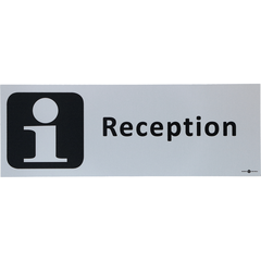 6705317 Skylt Reception 225x80mm