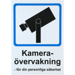 6705416 Skylt Kameraövervakning A5