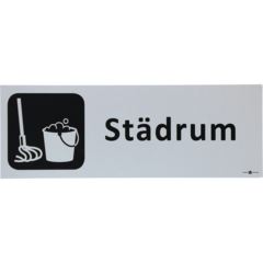 6705321 Skylt Städrum 225x80mm
