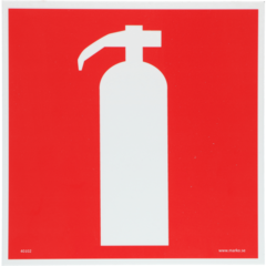 140102 Brandskylt Brandsläckare Symbol (210x210mm) - Plast