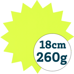 987624 Star Text Box 180mm Fluorescent Yellow