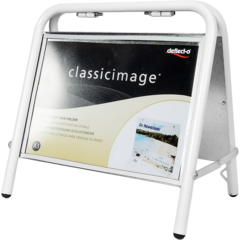 C18715 Gatuställ A3 vit mäklarställ