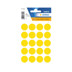 4008705018715 Etiket Farvepunkt Gul 19mm