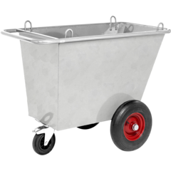 KM400-HDG-PF Kongamek Avfallsvagn 400L Galvad - Punkteringsfria hjul