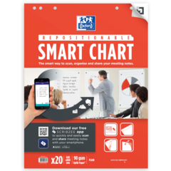 400096276 Blädderblockspapper Oxford SmartChart Olinjerat 60x80cm
