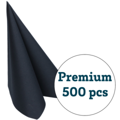 145040 Servett Premium Svart 48x48cm