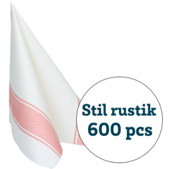 11061 SERVIETT STIL RUSTIK RØD 40X40